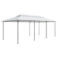 White Steel Frame Party Tent Gazebo Canopy Sun Shade Shelter 236.2 x 117.3 x 106.3 Inches R689