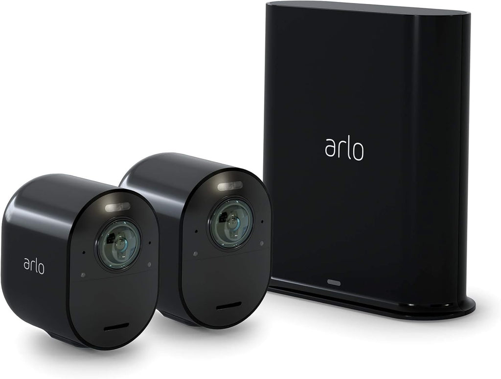 White Wireless 2 Camera Security System with 4K Video D35923