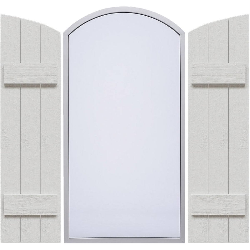 Rustic Three Board Joined Board-n-Batten Faux Wood Shutters Q1726
