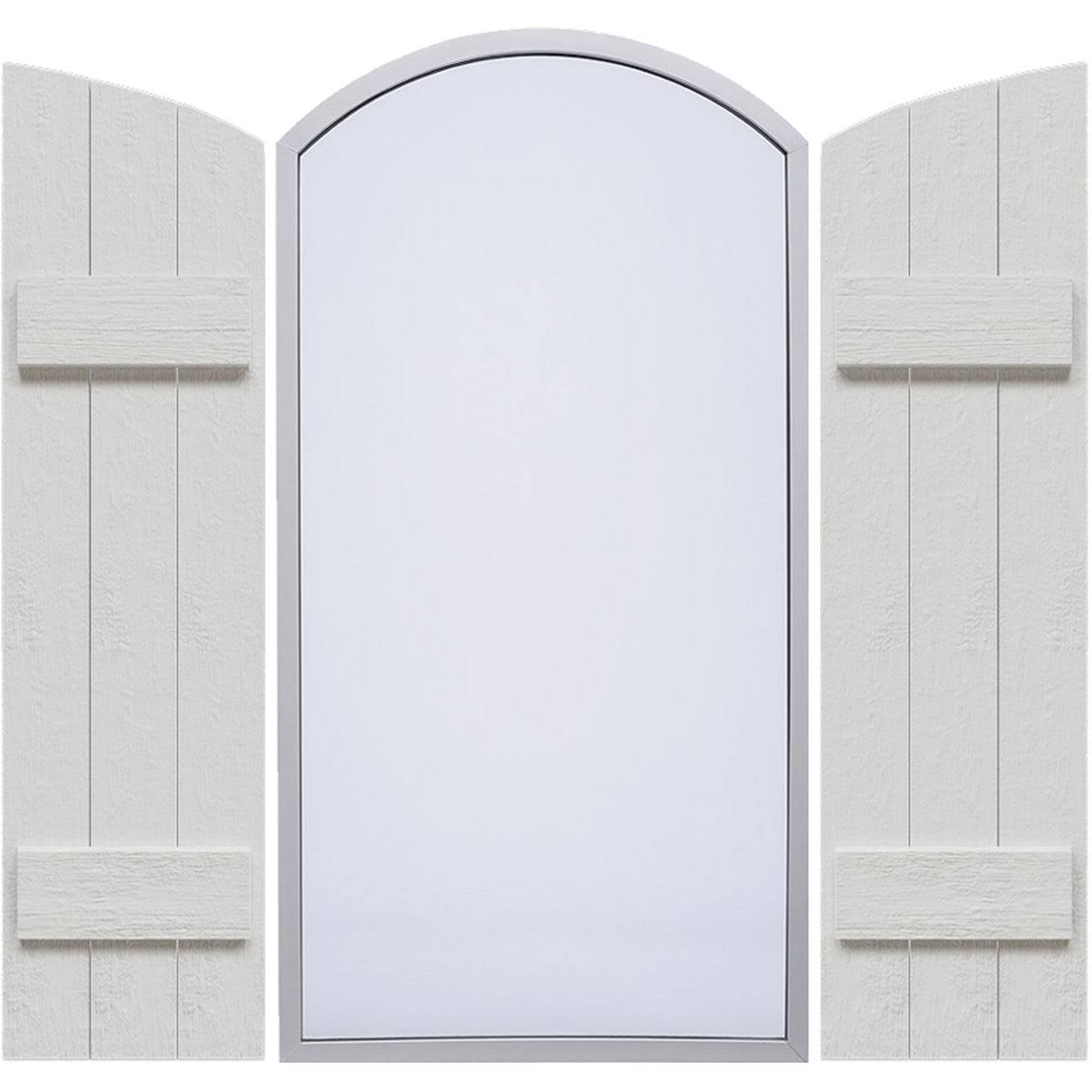 Rustic Three Board Joined Board-n-Batten Faux Wood Shutters Q1726