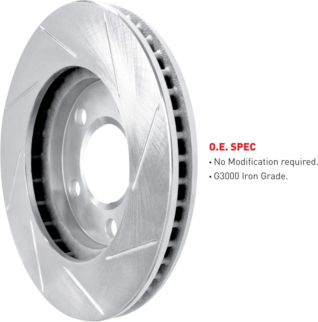 Slotted Brake Rotors Kit & Semi-Met Brake Pads C974037