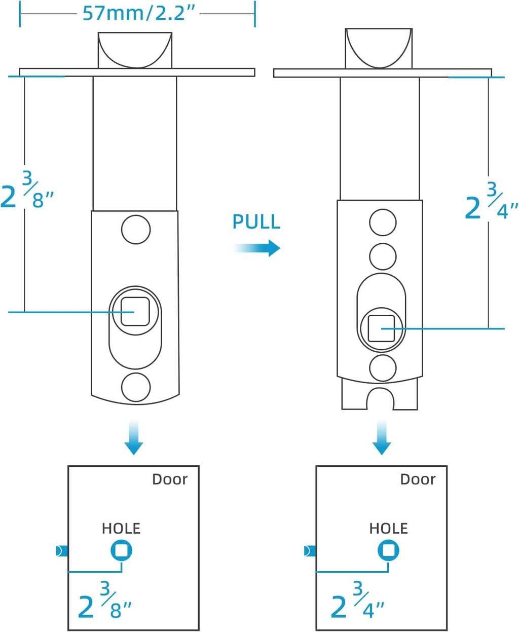 Fingerprint Door Lock, Keyless Entry Door Knob, Pack of 2 R15200