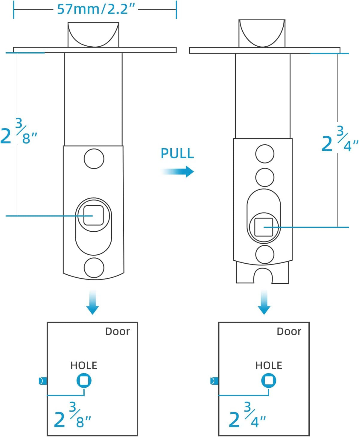 Fingerprint Door Lock, Keyless Entry Door Knob, Pack of 2 R15200