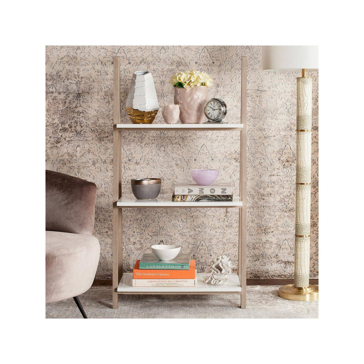 White/Light Three Tier Shelf B81117