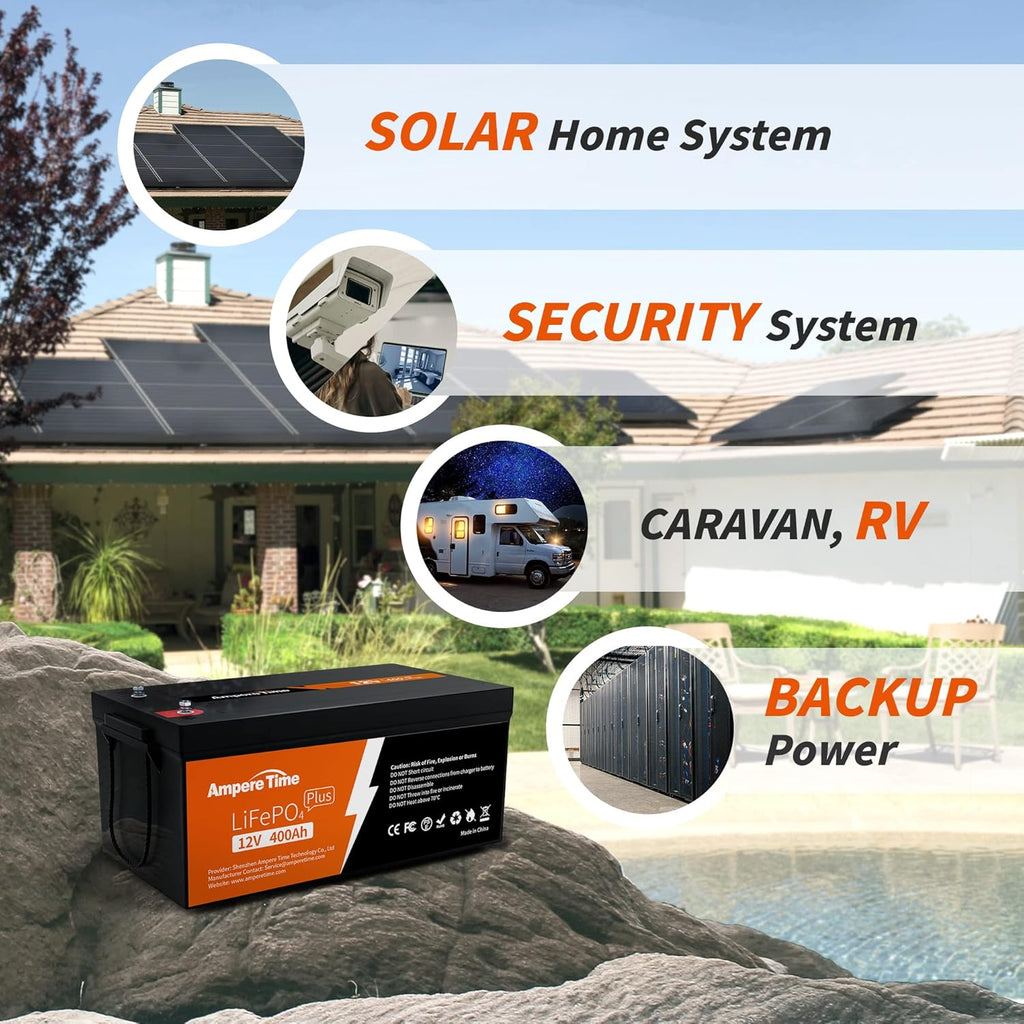 12V 400Ah Deep Cycle LiFePO4 Battery Pack with 250A BMS Z83000