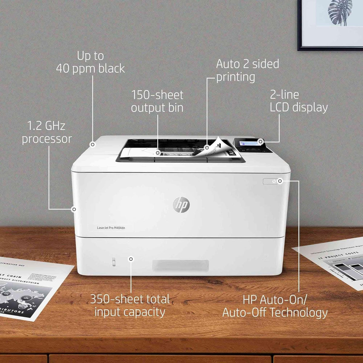 White Monochrome Laser Printer, 40 ppm, 1200 x 1200 dpi, Auto Duplex U7972