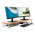 Solid Bamboo Dual Monitor Stand E518134