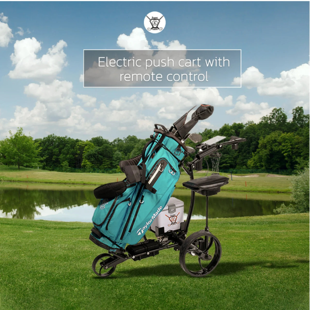 Refurbished Electric Remote Control Golf Cart with Cooler C61988