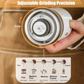 Portable Electric Burr Coffee Grinder 13W 200ml USB Rechargeable Adjustable Cordless T102013