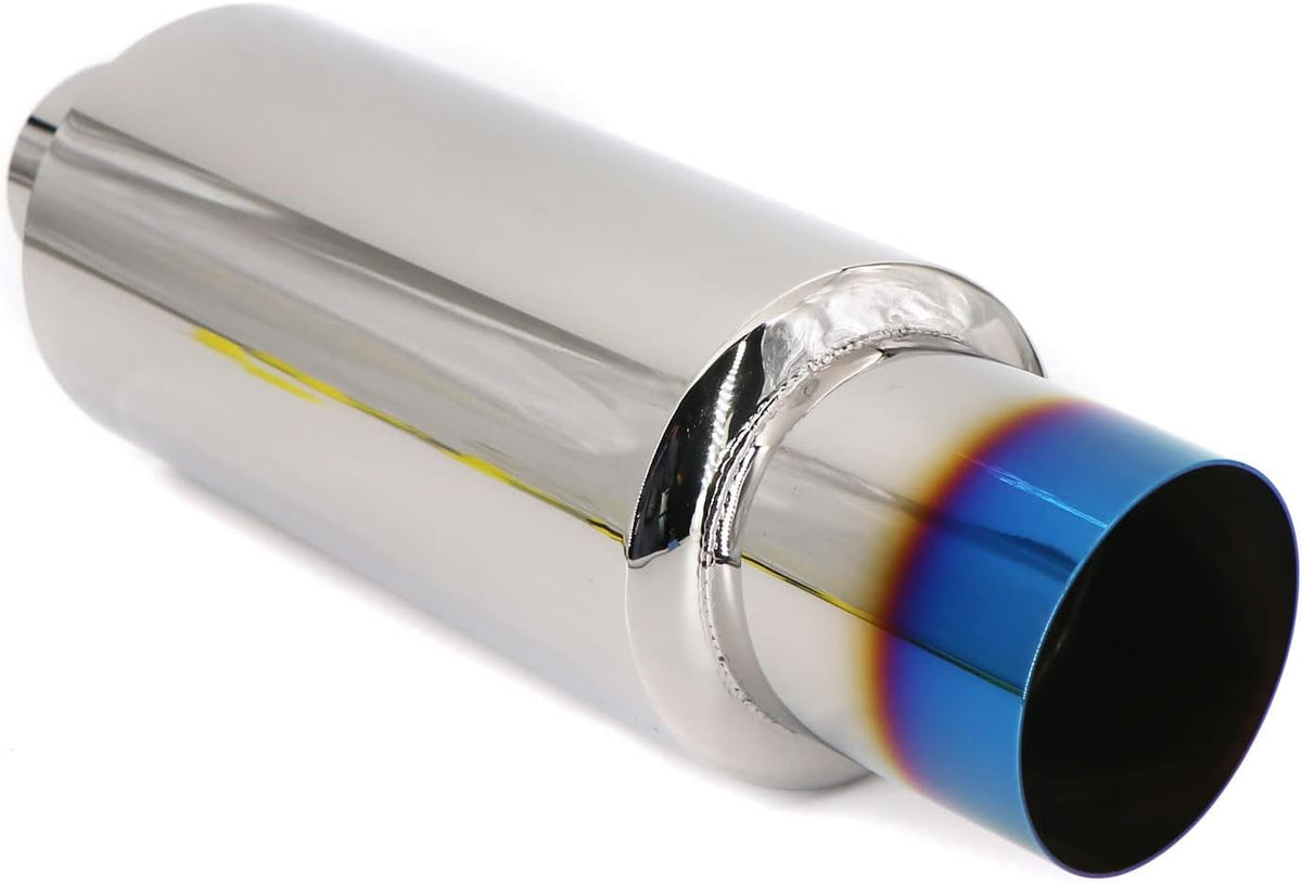 Blue Burnt Stainless Steel Exhaust Tip 18.5" Length Pack of 2 G754