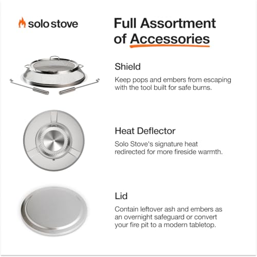 19.5 Inch Smokeless Stainless Steel Fire Pit with Stand and Removable Ash Pan C555
