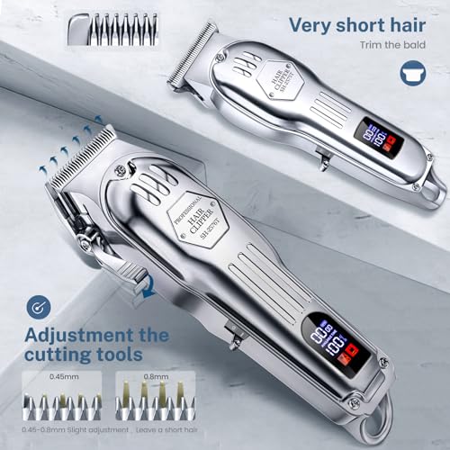 Silver Cordless Hair Clippers Set F6956