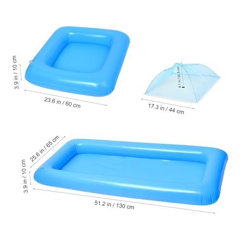 1 Set Inflatable Pool Serving Bar and Mesh Food Tent Set with Drain Plug H2692