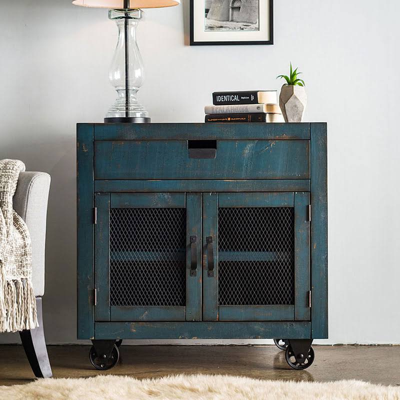 Blue 2-Door Accent Chest H604