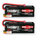 7.4V 70C 6200mAh 2S Lipo Battery Hard Case with Plug 2 Packs G372934