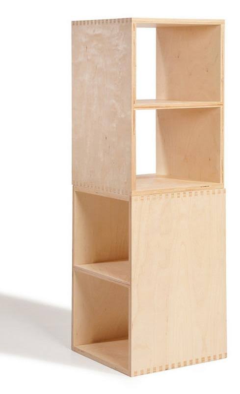 Walnut Cube Unit Bookcase R567623