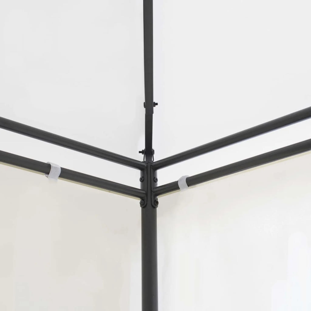 White Steel Frame Party Tent Gazebo Canopy Sun Shade Shelter 236.2 x 117.3 x 106.3 Inches R689