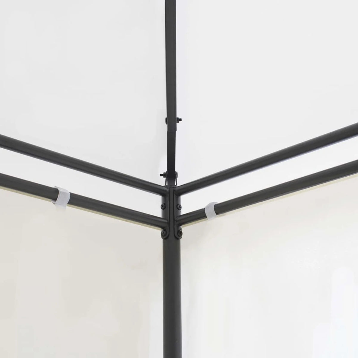White Steel Frame Party Tent Gazebo Canopy Sun Shade Shelter 236.2 x 117.3 x 106.3 Inches R689