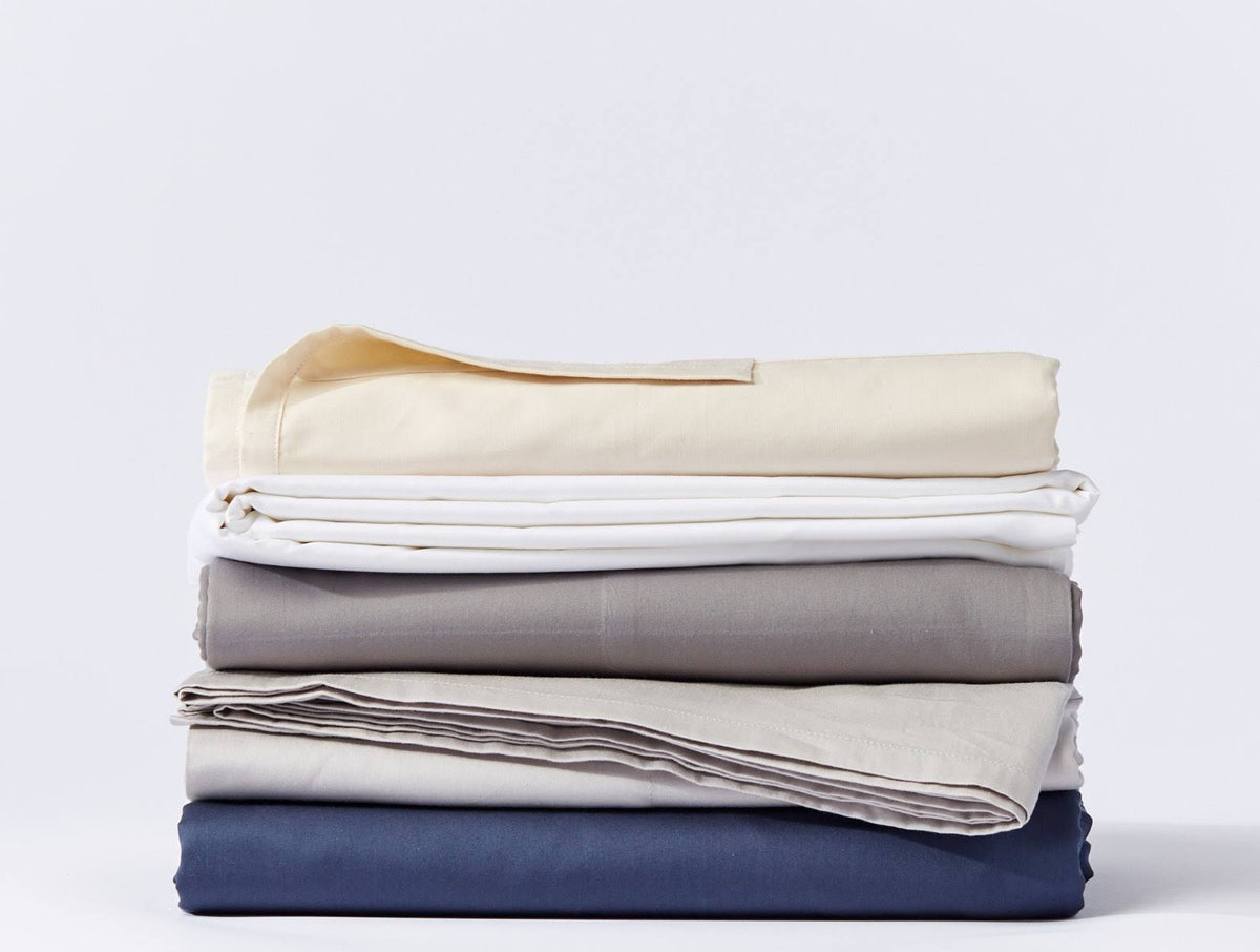 Moonlight Blue Organic Sateen Fitted Sheet L7011