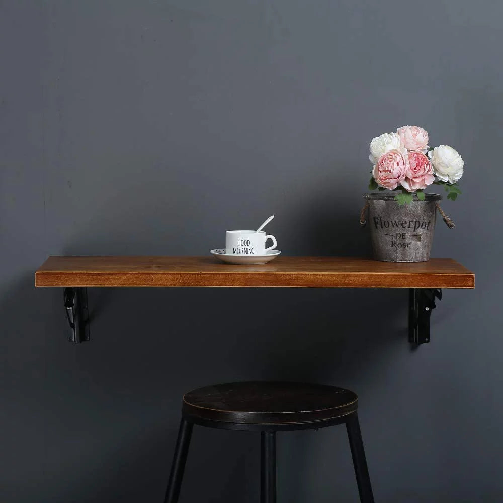47" Lx14 W Folding Wall Mounted Pine Wood Table C272