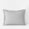 Organic Pearl Gray 300-Thread Count Cotton Percale King Sham D25687
