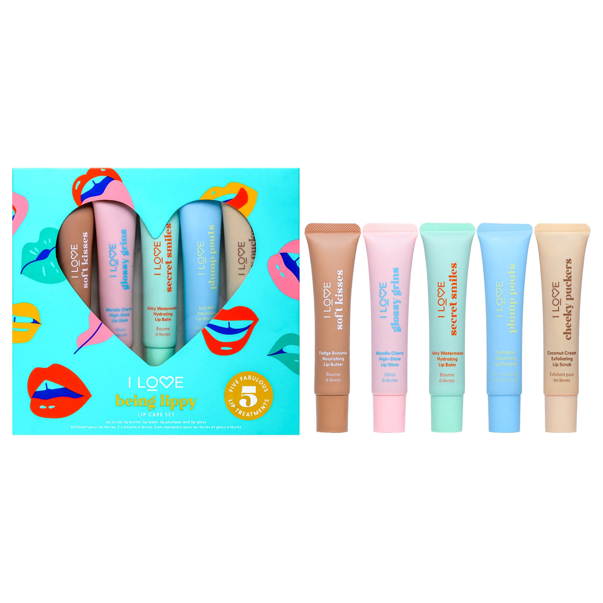 5 Pc Lip Care Set with Lip Scrub, Lip Butter, Lip Balm G61532