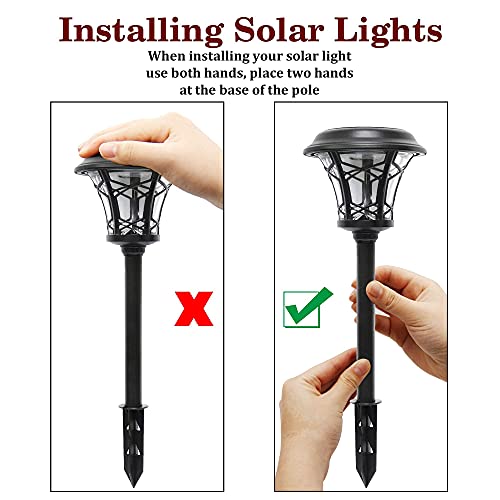 6 Pack Solar Powered Pathway Lights, Warm White D27242