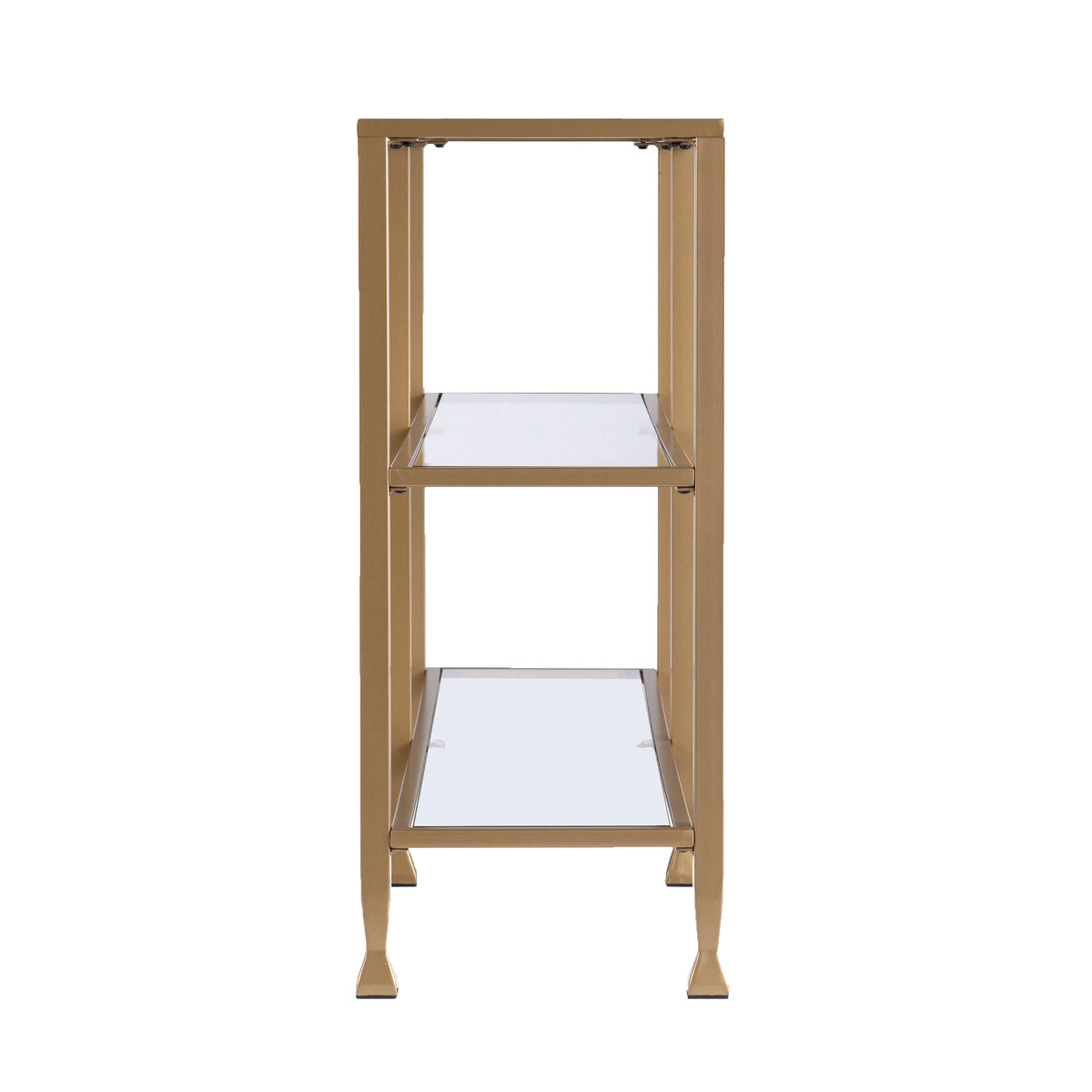Gold Metal and Glass Console Table Z2796