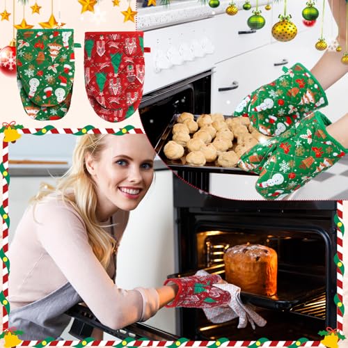 2 Pcs Christmas Mini Oven Mitt Pot Holders T478