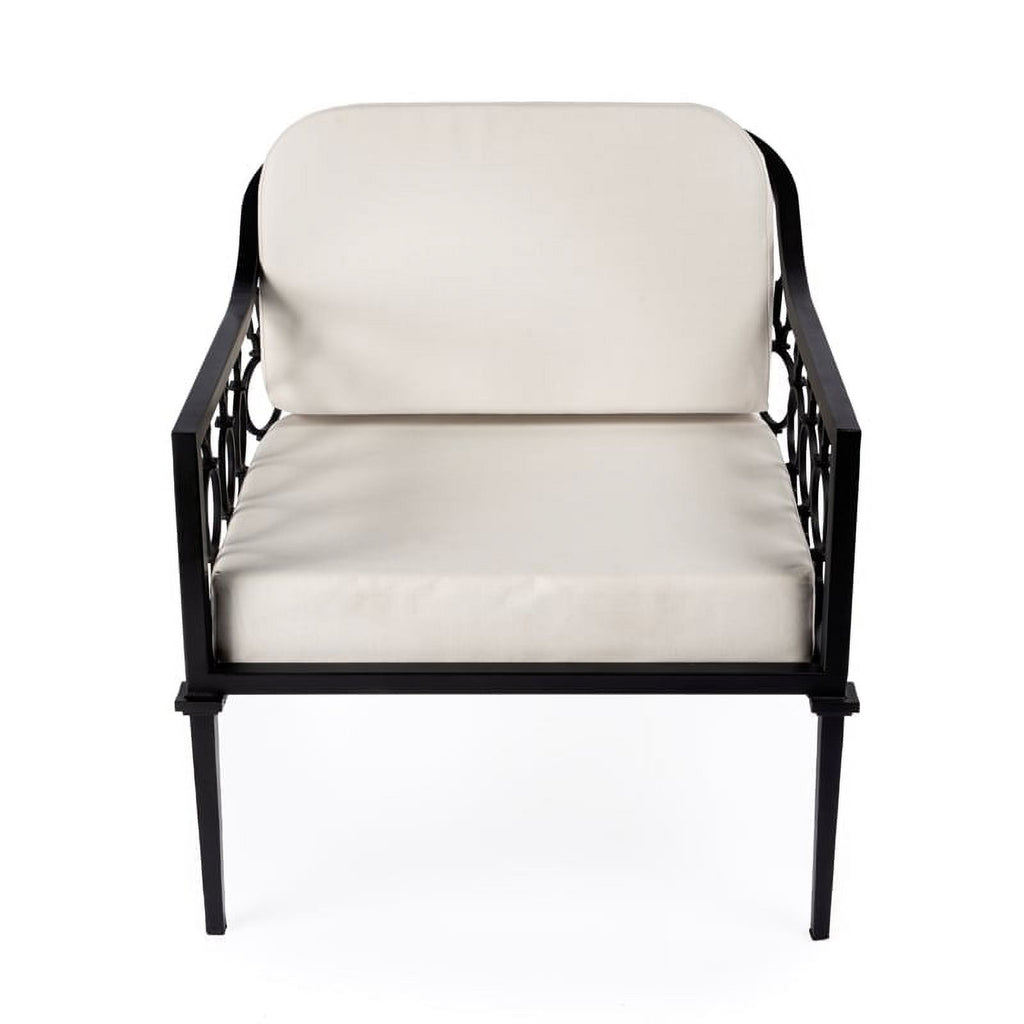 Black Outdoor Sofa and Lounge Chair 2-Piece Set C302733
