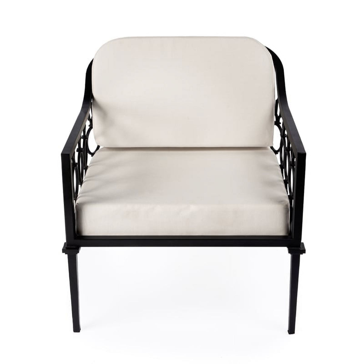 Black Outdoor Sofa and Lounge Chair 2-Piece Set C302733