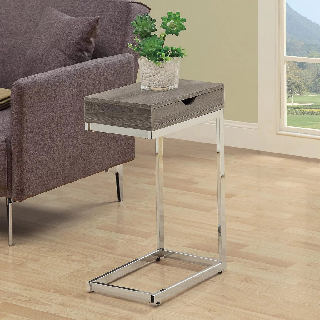 C-shaped Brown Laminate Accent Table Y23002