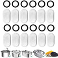 12 Carbon Filters + 12 Sponges Replacement Filters for Pet Drinking Fountains E6686