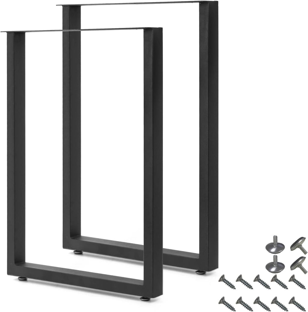 28'' Height 17.7'' Wide Black Metal Table Legs 2 PCS S62506