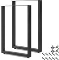 28'' Height 17.7'' Wide Black Metal Table Legs 2 PCS S62506