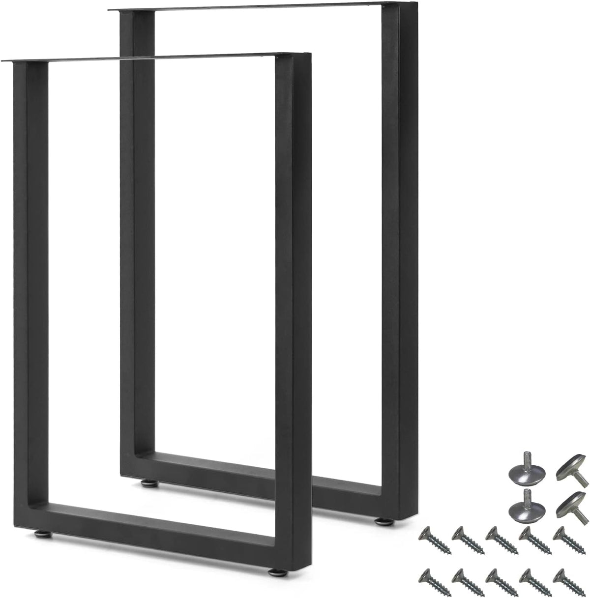 28'' Height 17.7'' Wide Black Metal Table Legs 2 PCS S62506