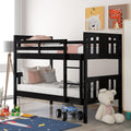 Grey Wood Triple Bunk Bed T889
