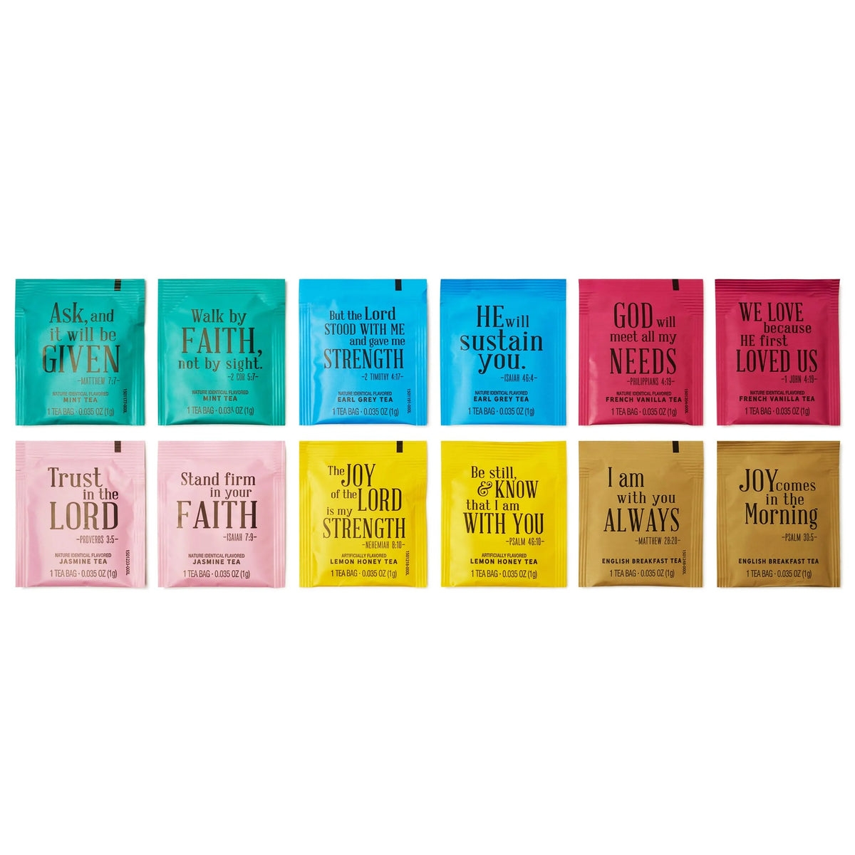 Tea Affirmations Christian Prayer Gift Set, Set of 90 J595299