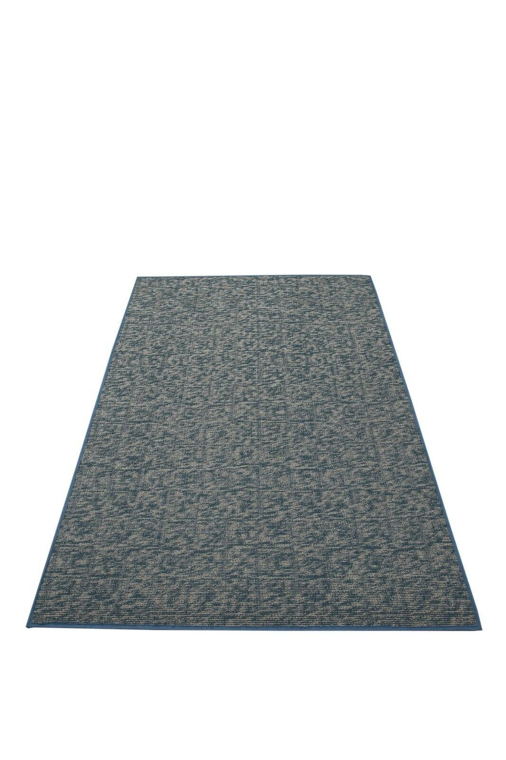 Blue 60" x 120" Half Round Solid Color Rug A370