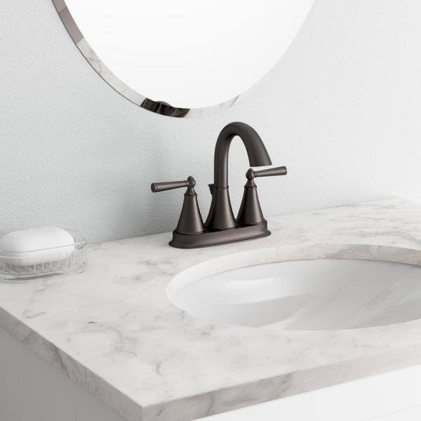 Tuscan Bronze 2-Handle Centerset Bathroom Faucet P618828