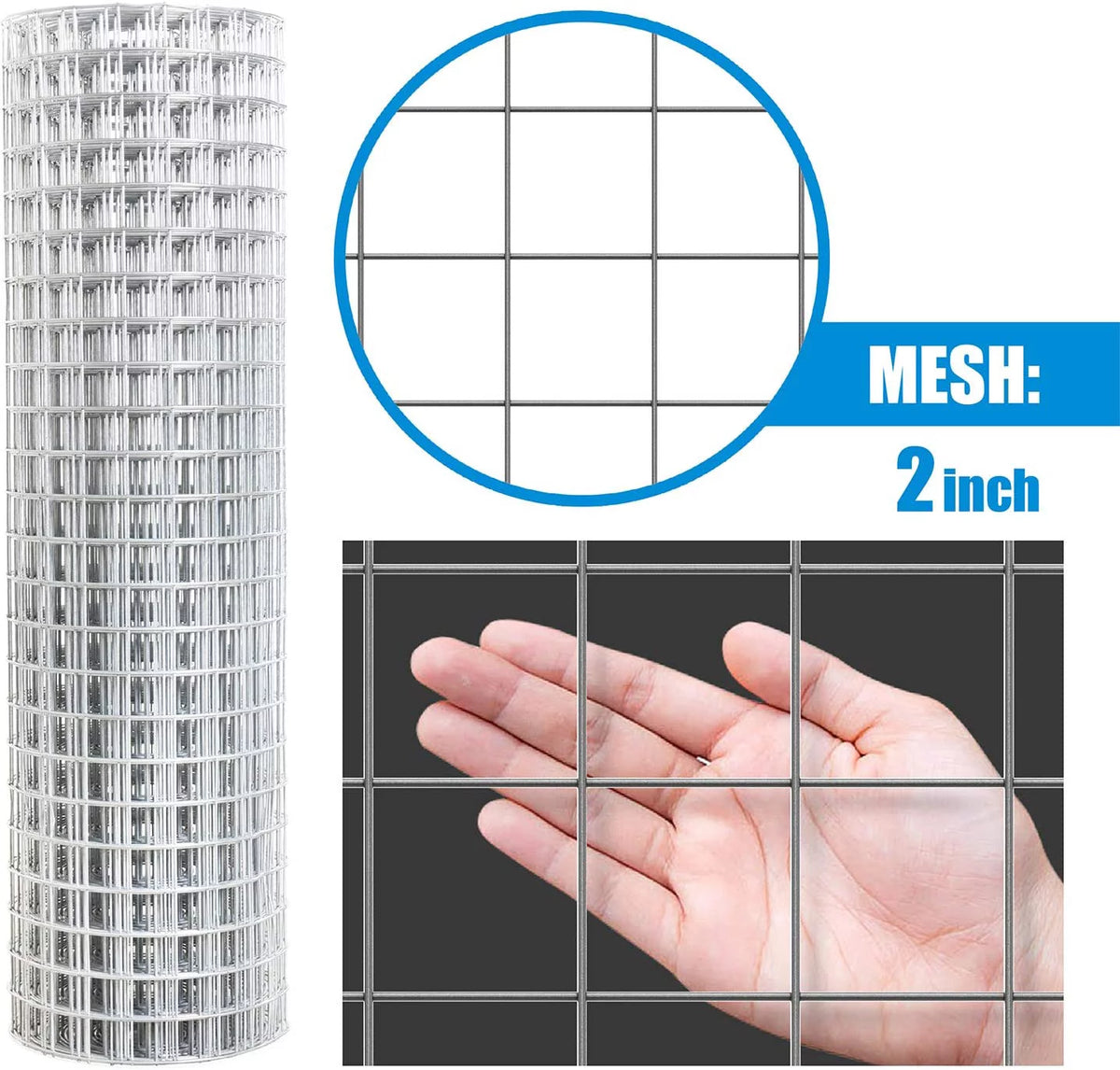 10 Gauge Galvanized Welded Wire Fence 4 ft. x 50 ft. Y545