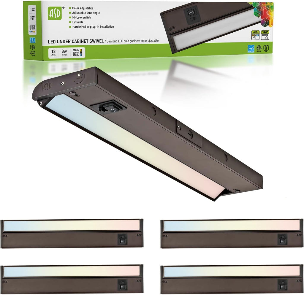 Oil Rubbed Bronze LED Under Cabinet Lighting, 24 Inch, 4 Pack Y3969