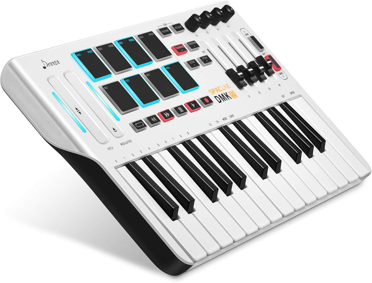 BLACK MIDI Keyboard Controller with 8 Drum Pads N4429