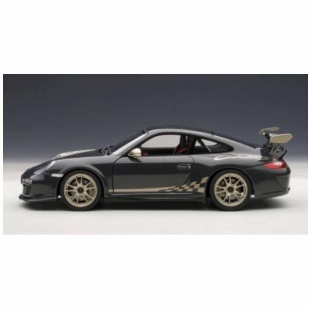 Grey Black with White Gold Stripes 1/18 Diecast Car Model D8385