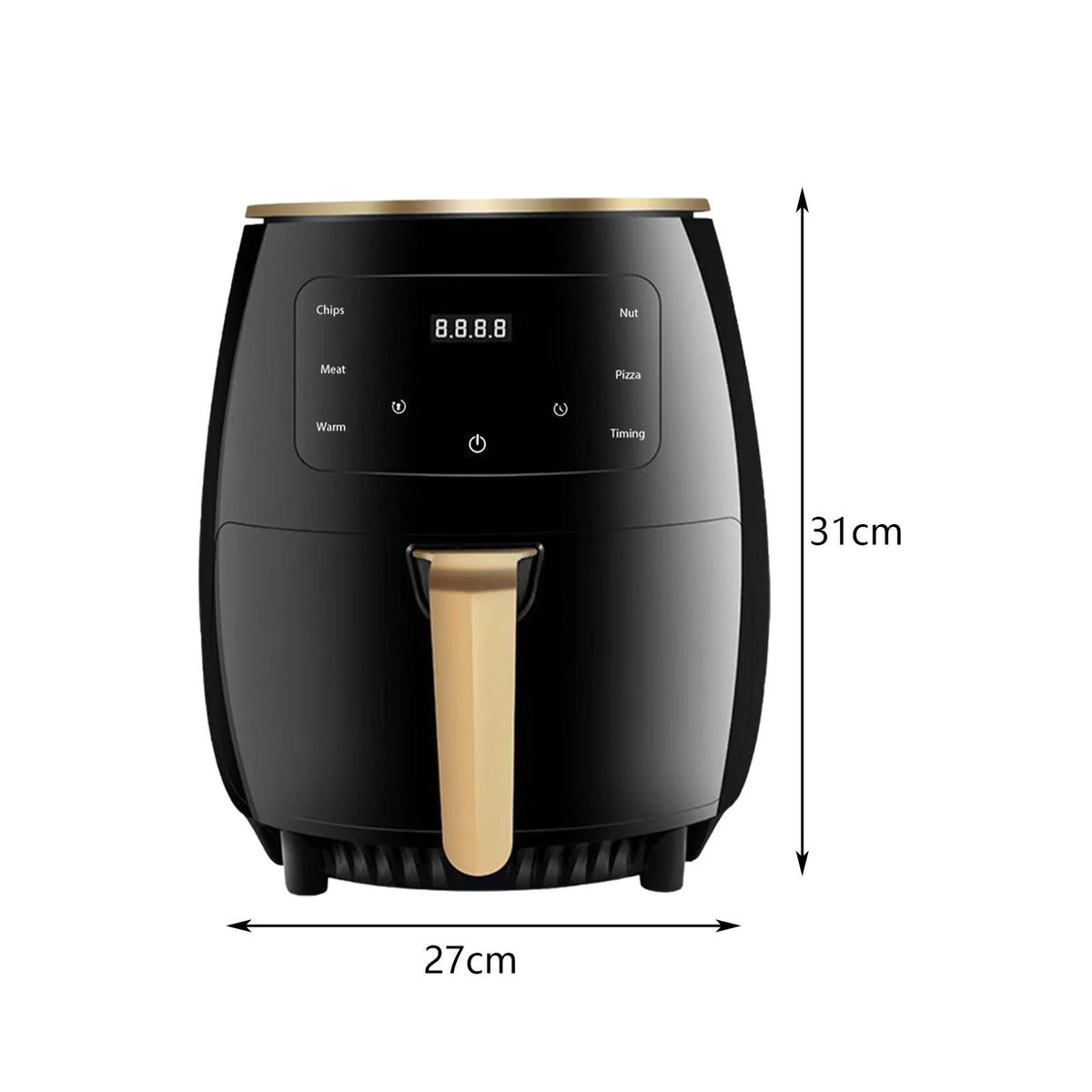 4.5L Black Portable Air Fryer X676261