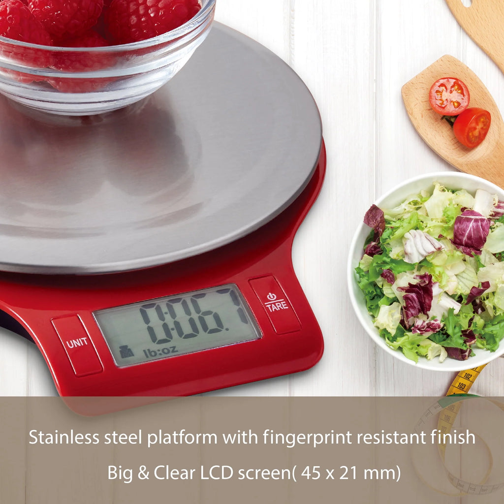 Round Stainless Steel Digital Kitchen Scale J10292