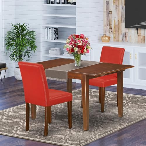 5 Piece Black Faux Leather Dining Room Set with Rectangle Table and Butterfly Leaf D956364