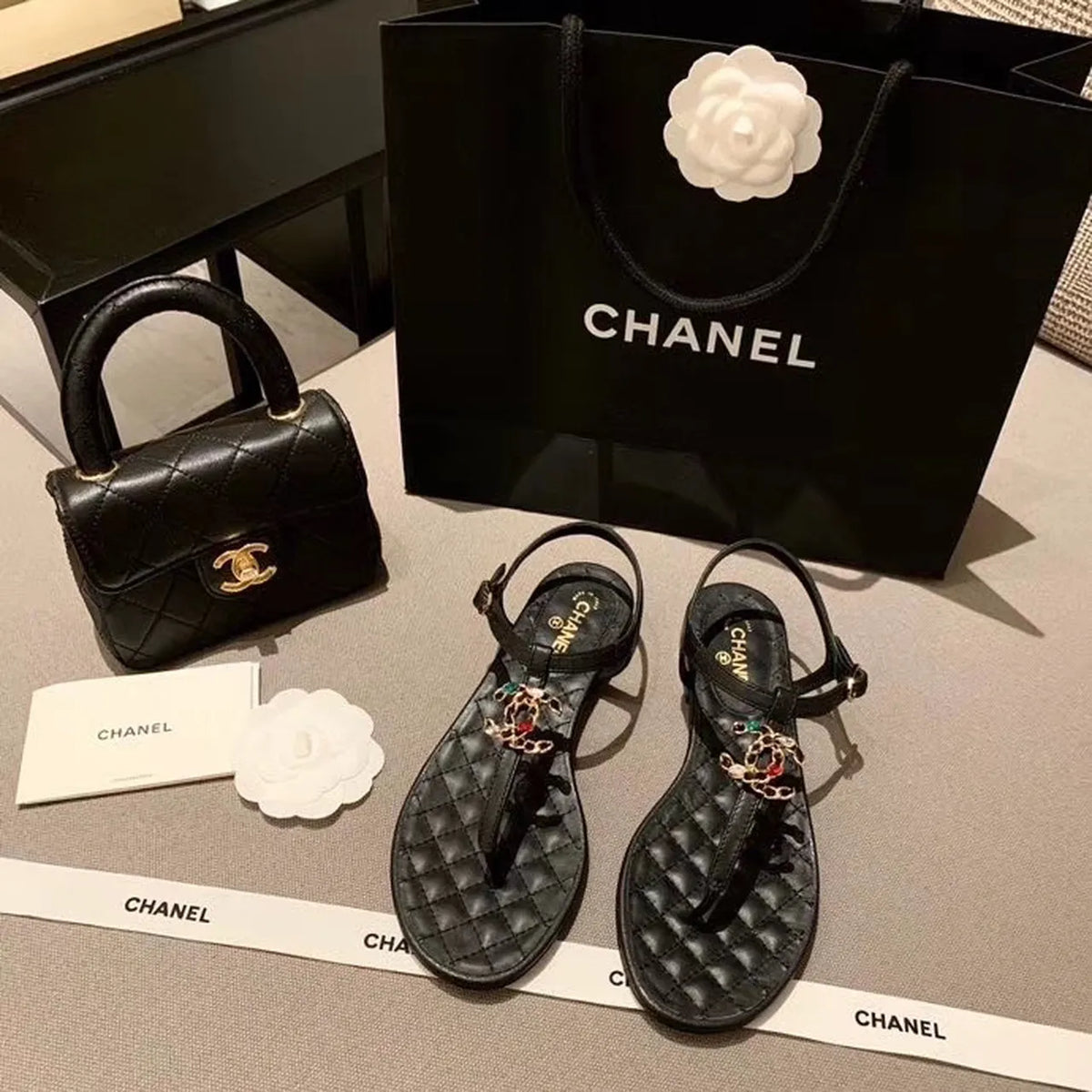 Black Sandals C36551
