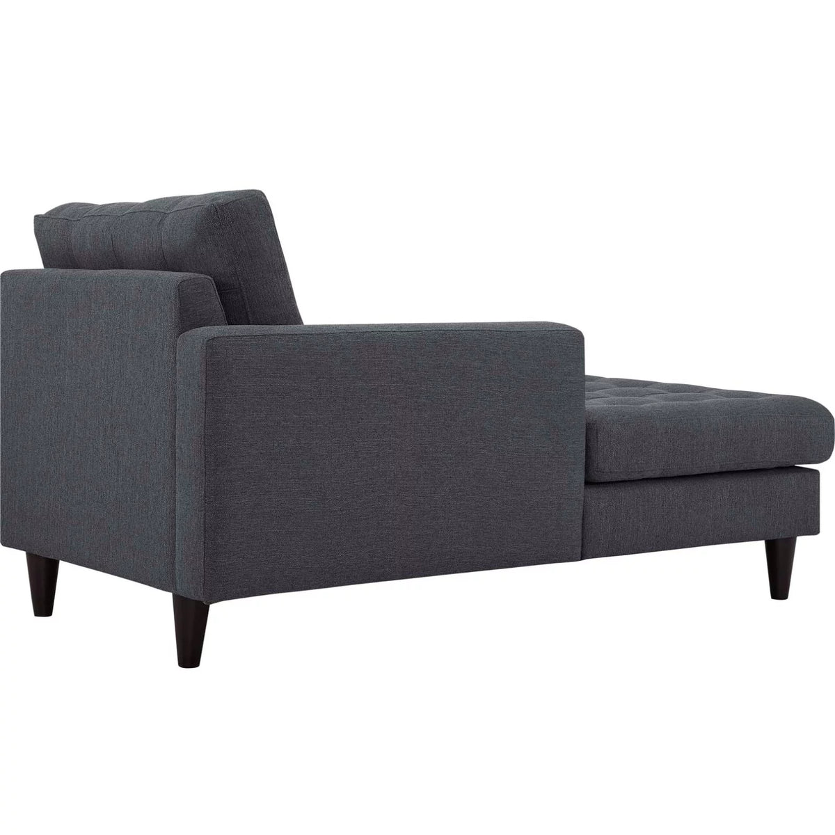Left Arm Chaise Lounge Chair Grey Fabric V562