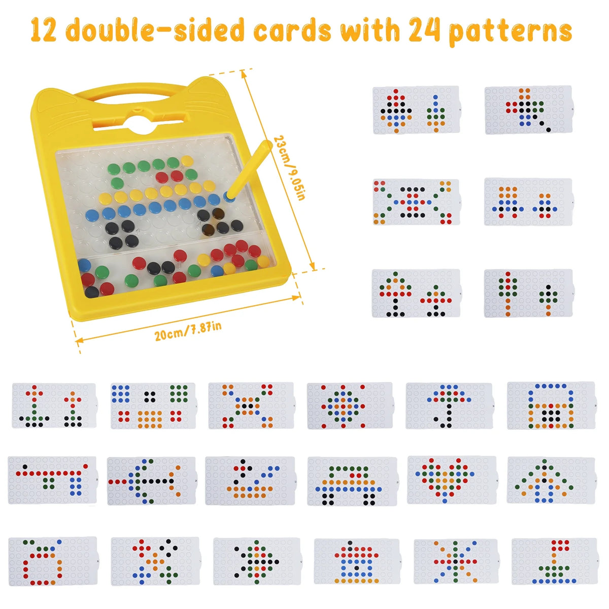 Magnetic Drawing Board with Magnetic Pen and Cards P8074